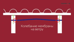 Колебание мембраны на ветру
